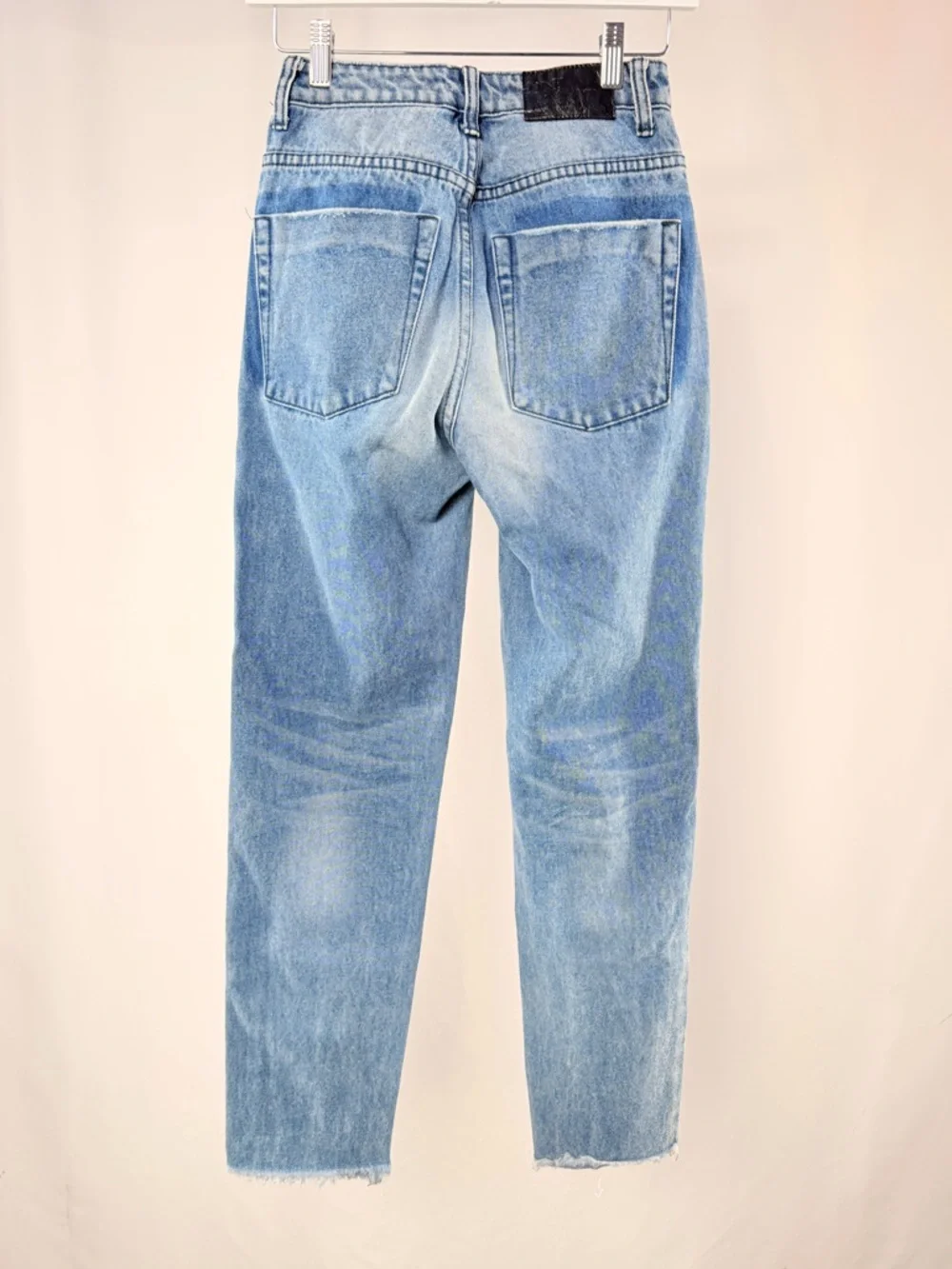 One x One Teaspoon Straight Leg Jeans with Red &‎ White Side Stripes Size 26